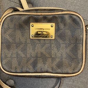 Michael Kors Jet Set Brown Logo Monogram Crossbody